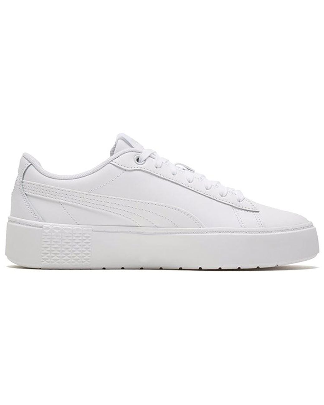 PUMA White (Wmns) Smash Platform V2 'Triple'