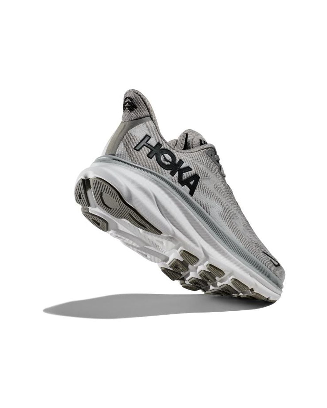 Hoka One One Gray Clifton 9 2E Wide 'Harbor Mist' for men