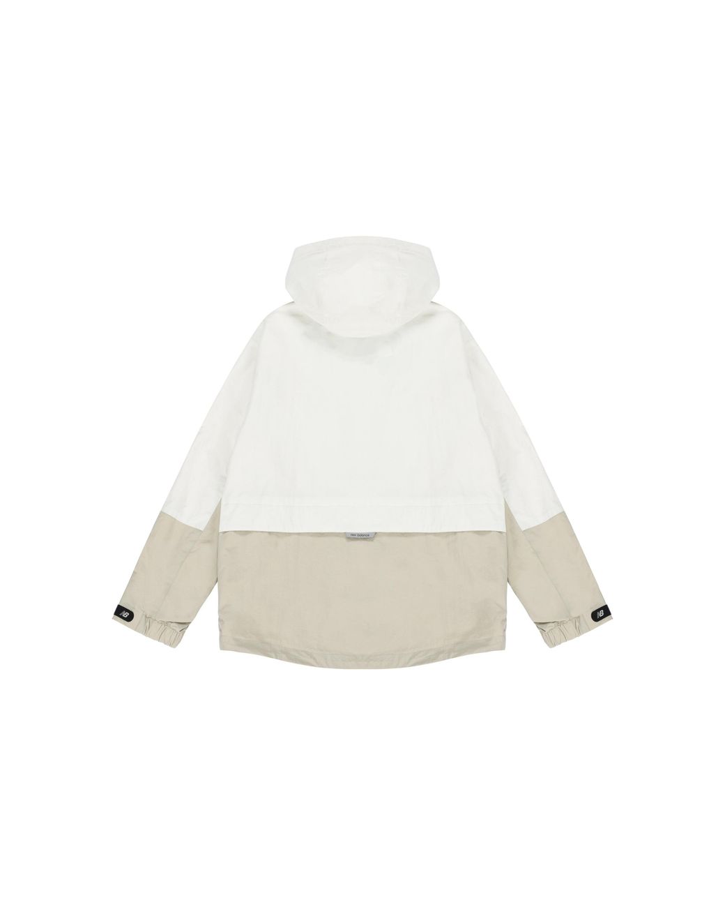 New Balance White Logo Embroidered Colorblock Hooded Jacket Couple Style