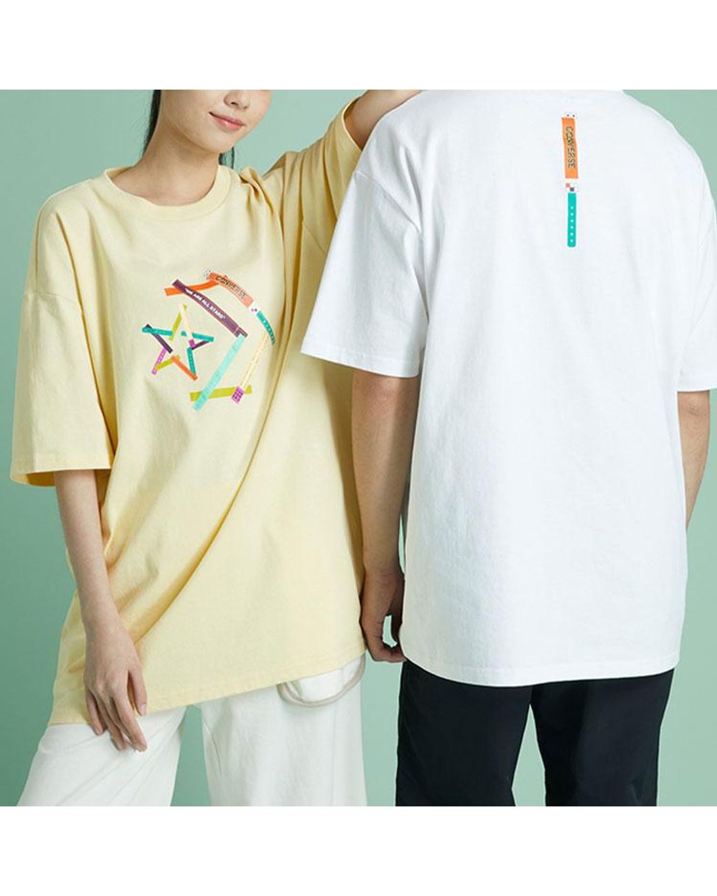Converse Natural Pattern Printing Sports Round Neck Short Sleeve T-Shirt for men