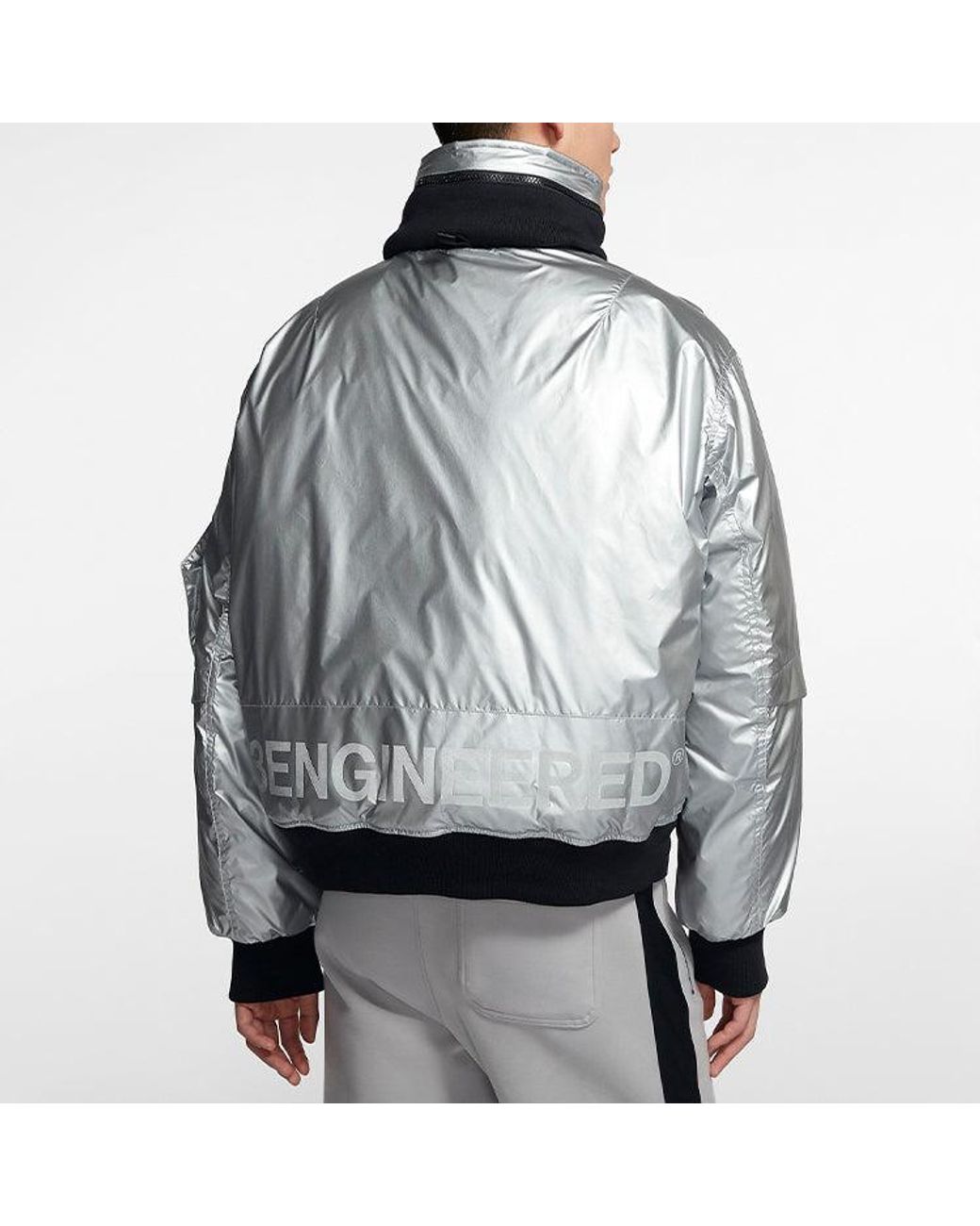 Nike Gray 23 Engineered Ma-1 Jacket for men