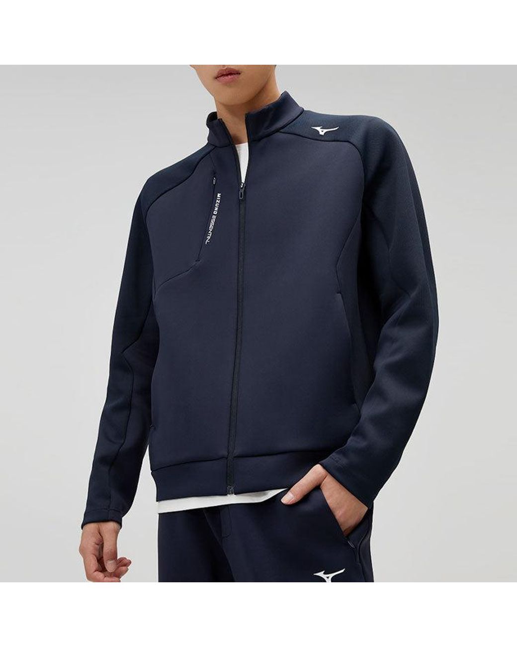 Mizuno Blue Essential Jacket for men