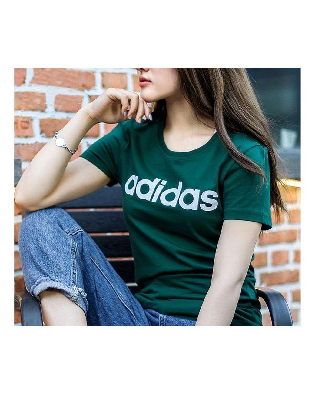 Adidas Green (Wmns) Neo Short Sleeve Forest