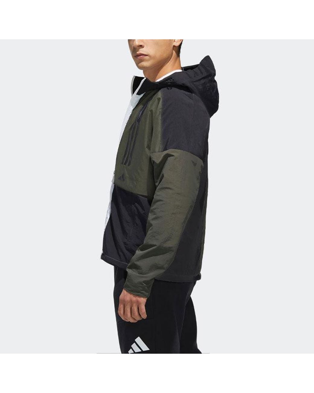 Adidas Blue O2 Wb Cb Fleece Lined Logo Casual Sports Hooded Jacket for men