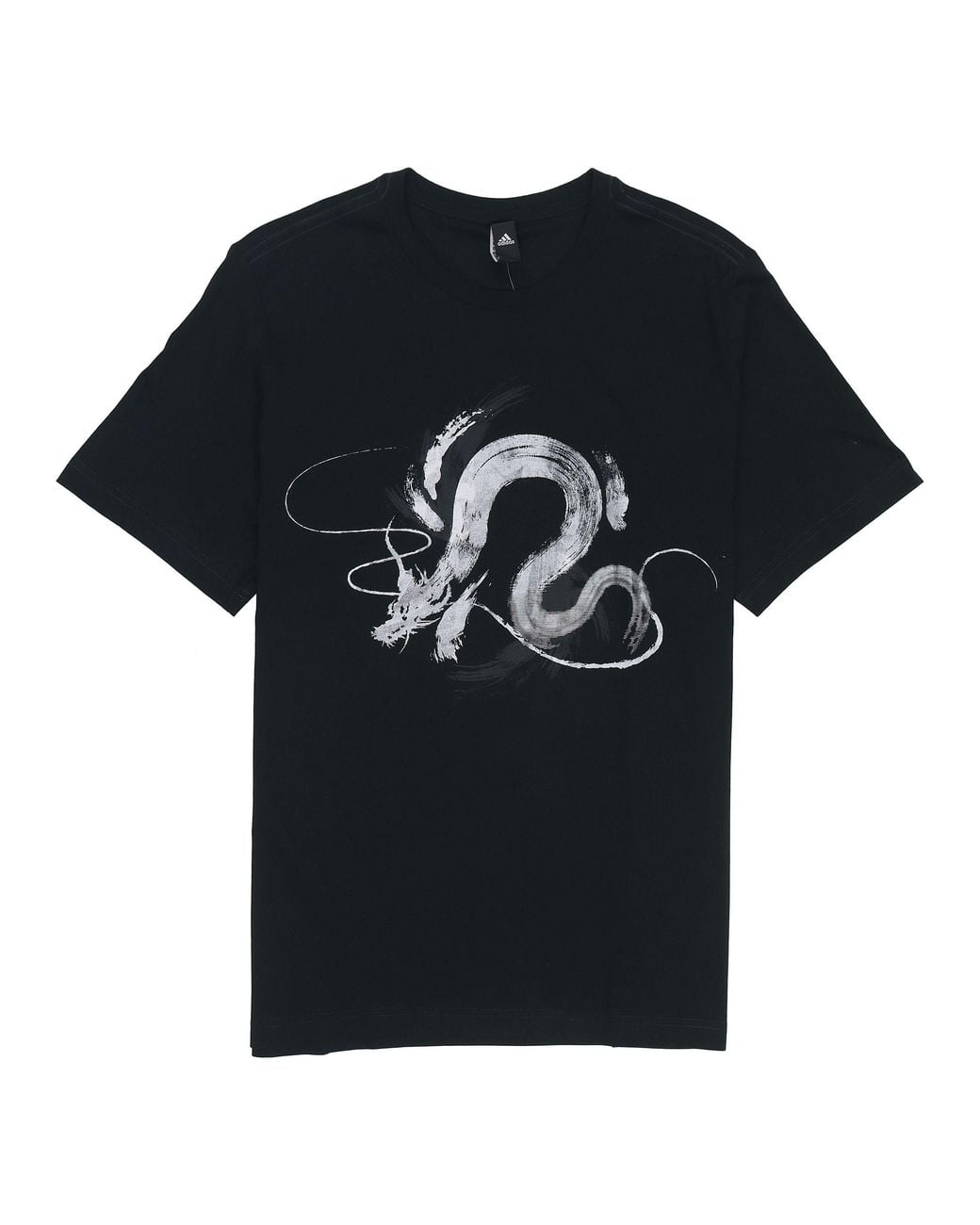Adidas Black Wj T Gfx Series Printing Athleisure Casual Sports Round Neck Short Sleeve for men
