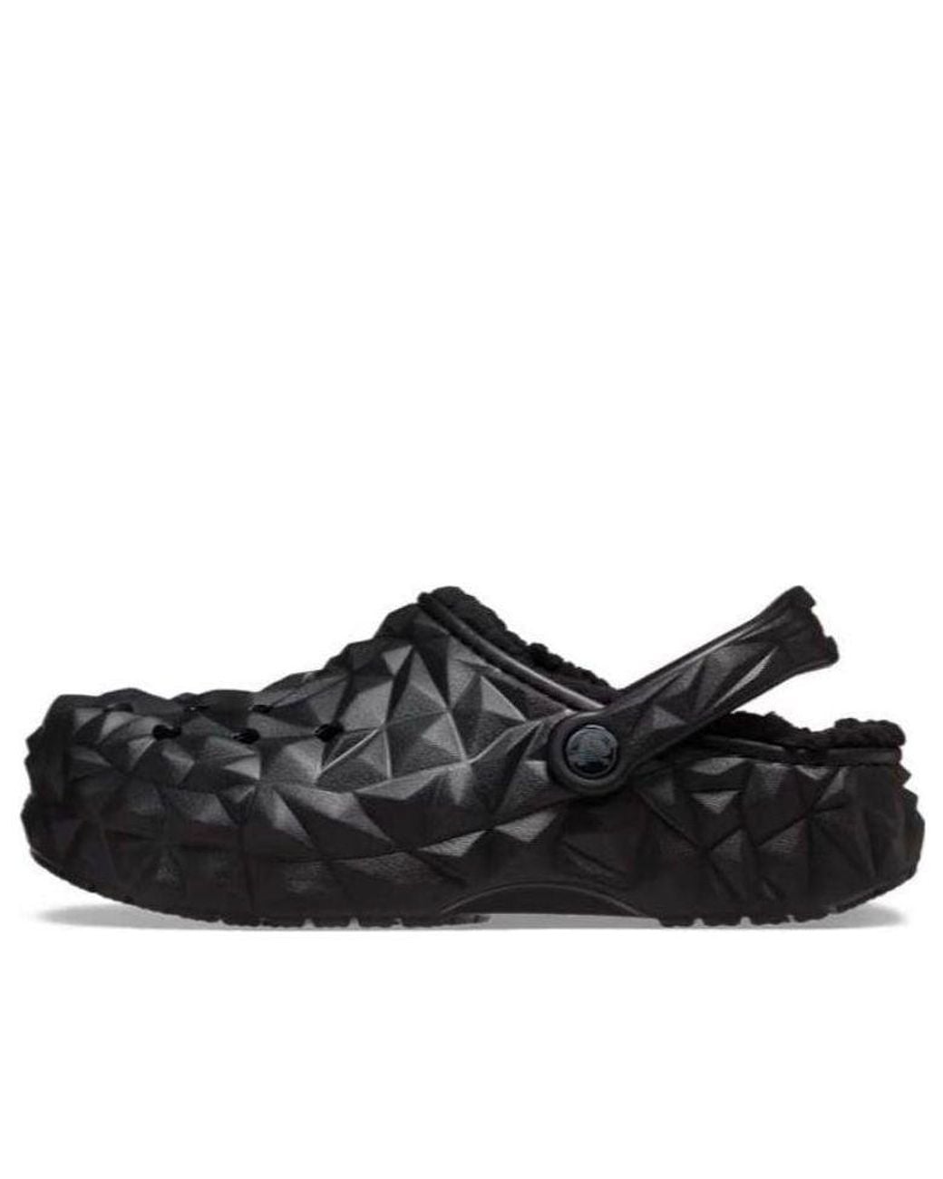 CROCSTM Black (Wmns) Classic Clog Lined Geometric Shoes