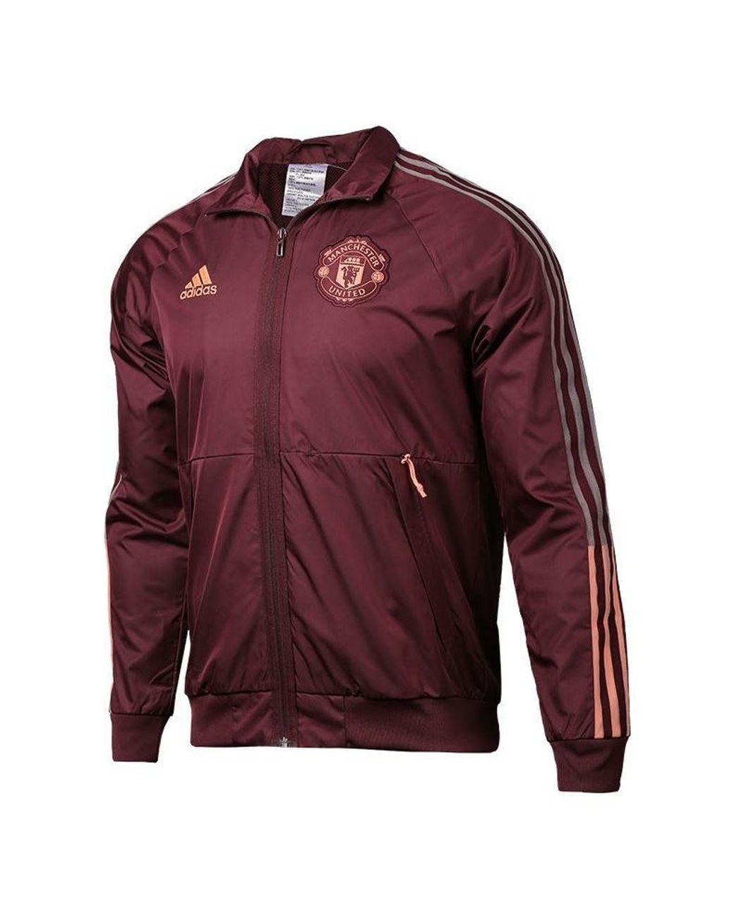 Adidas Red Mufc Anthem Jkt 20-21 Season Manchester United Soccer/Football Jacket for men