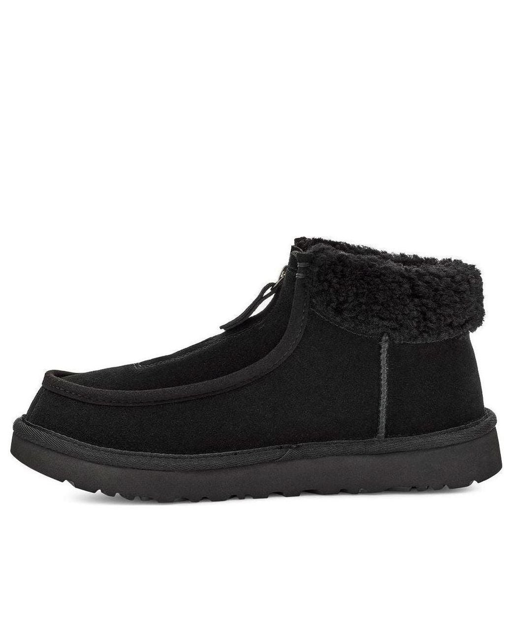 Ugg Black (Wmns) Funkarra Suede Fur Collar Zip