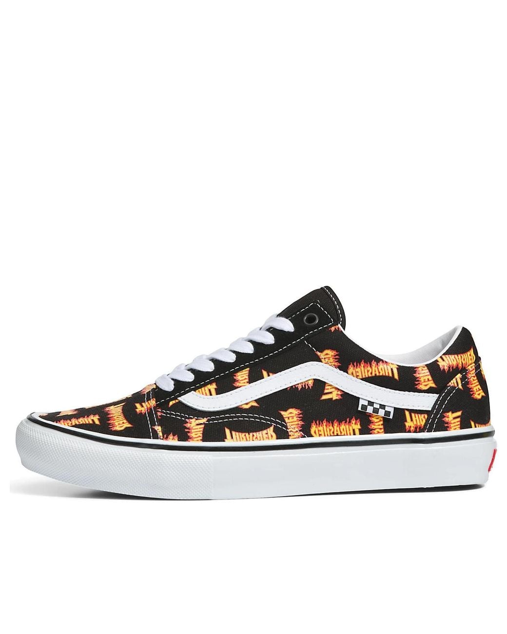 Vans Brown Thrasher X Skate Old Skool 'Allover Thrasher Flame Logo' for men
