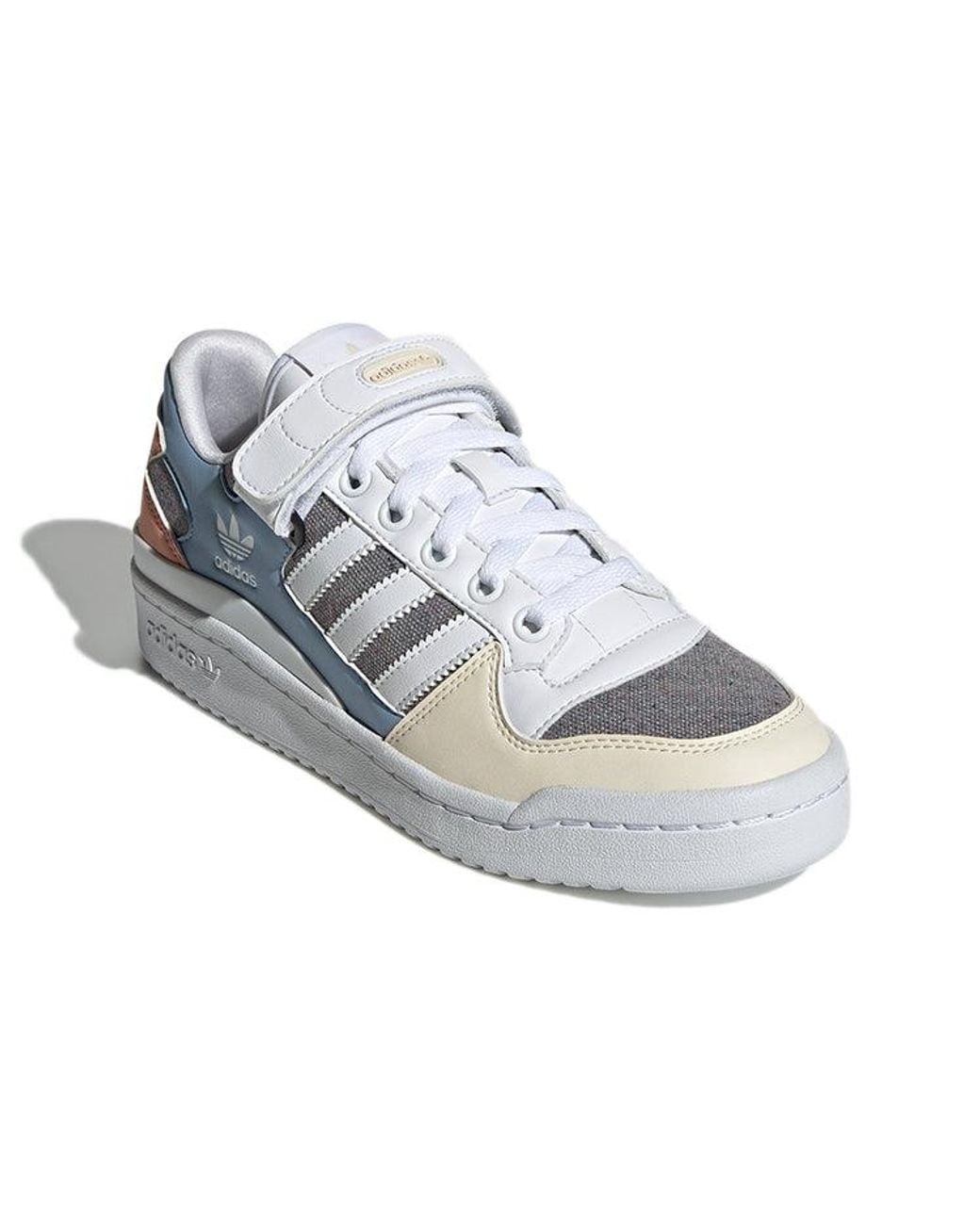 Adidas Blue (Wmns) Originals Forum Low Wear-Resistant Non-Slip Casual Skateboarding Shoes