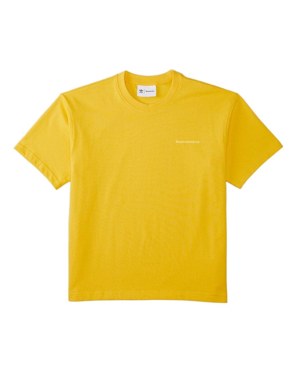 Adidas Originals X Pharrell Williams Crossover Casual Breathable Sports Solid Color Short Sleeve Yellow T-shirt for men