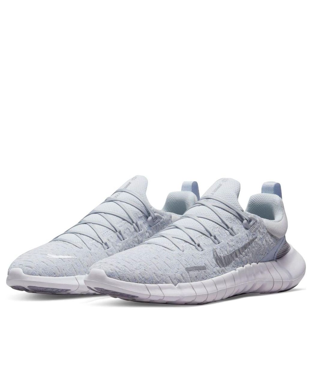 Nike White (Wmns) Free Run .0 'Pure Platinum Metallic'