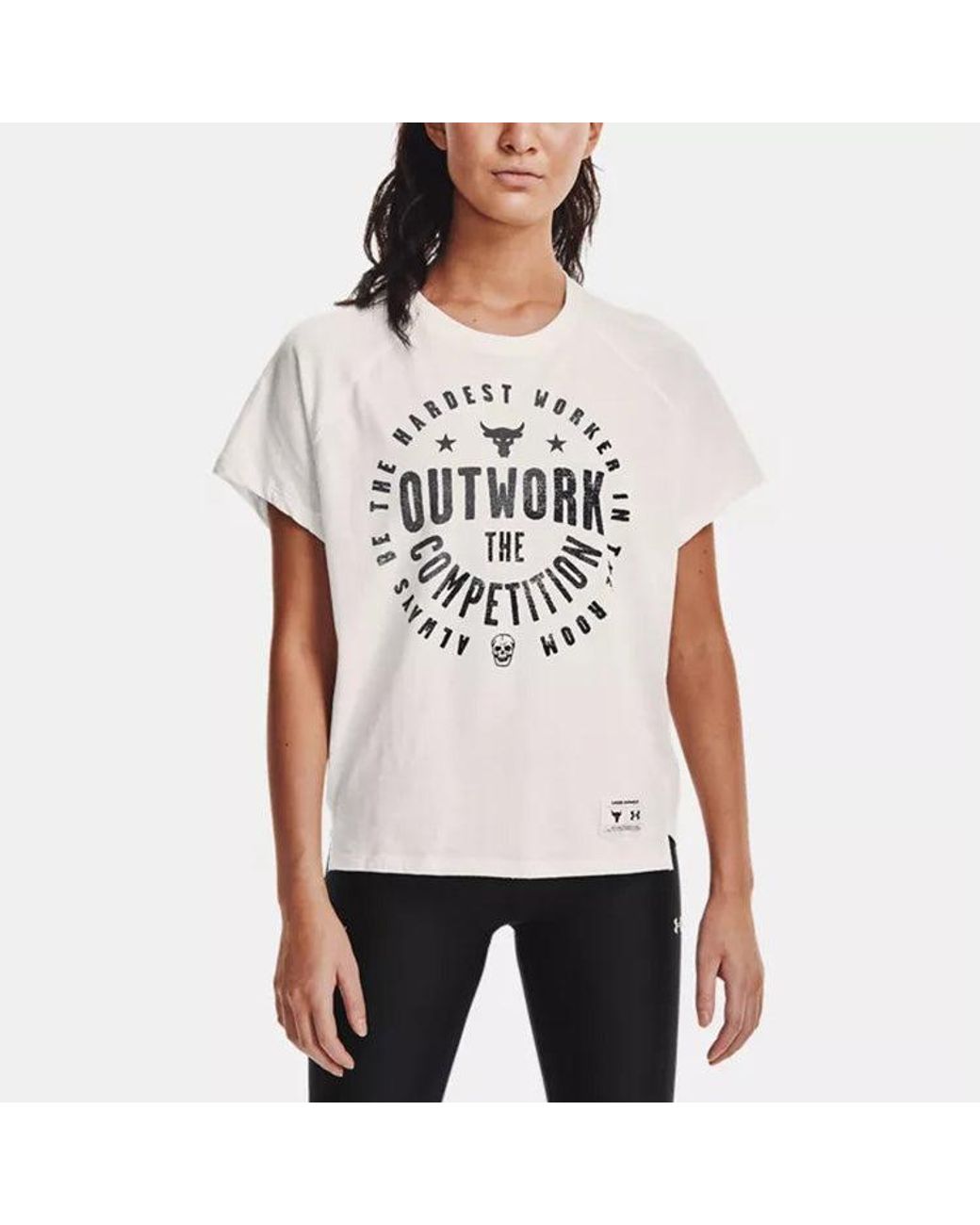 Under Armour White (Wmns) Project Rock Outwork Printing