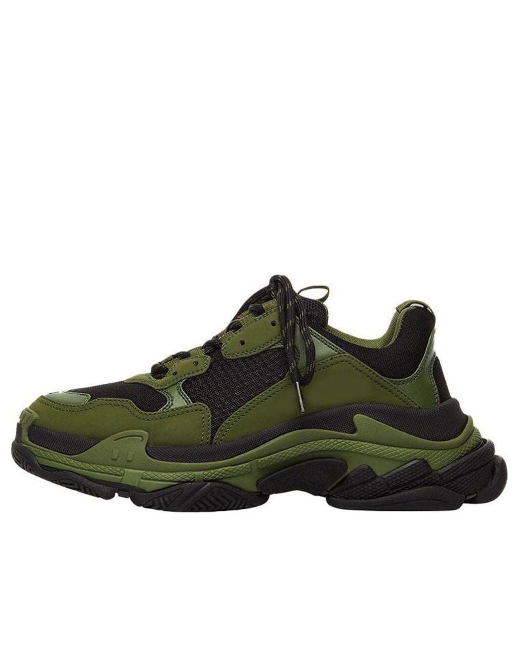 Balenciaga Green Triple S Sneaker Khaki' for men