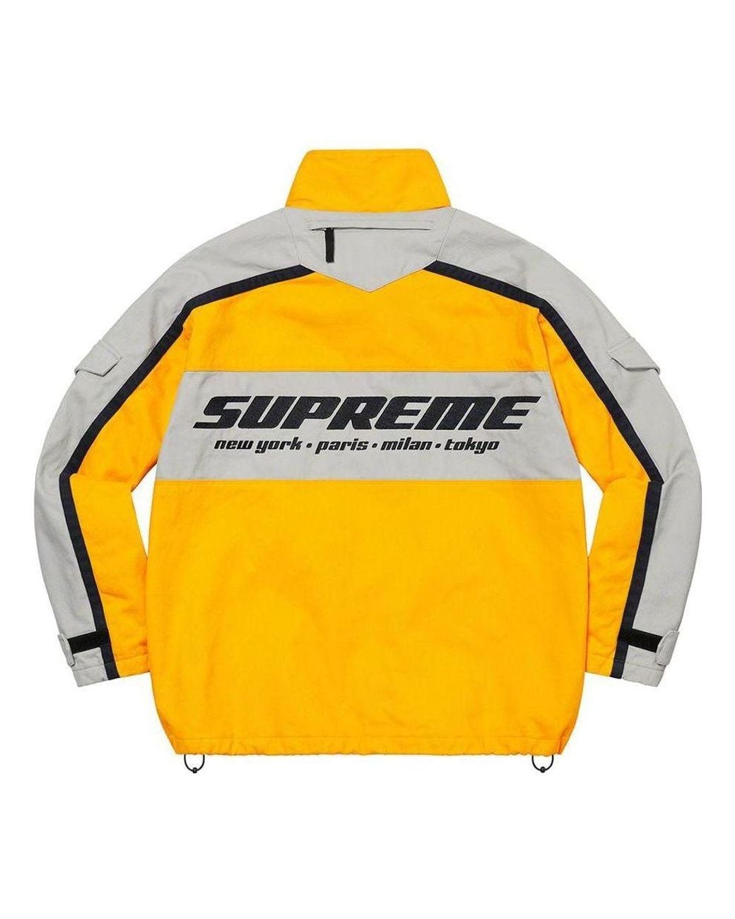 Supreme Yellow Brushed Twill Zip Jacket for men