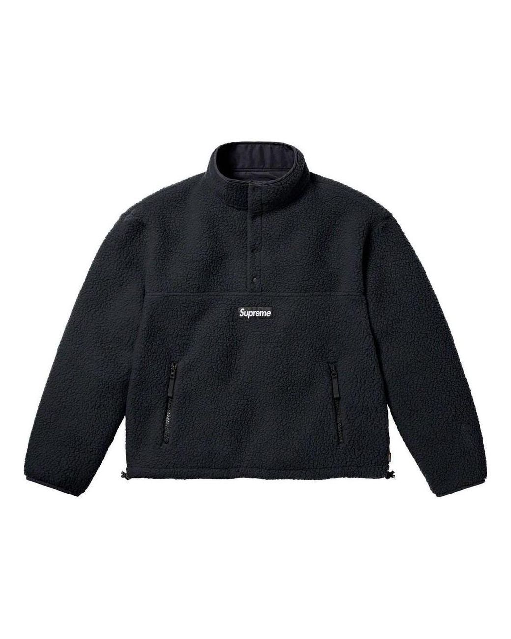 Supreme Blue X Polartec Shearling Reversible Pullover for men