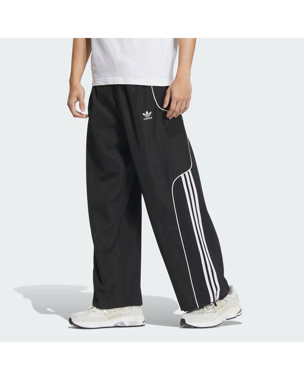 Adidas Black Originals 3-Stripes Pants Asia Sizing for men