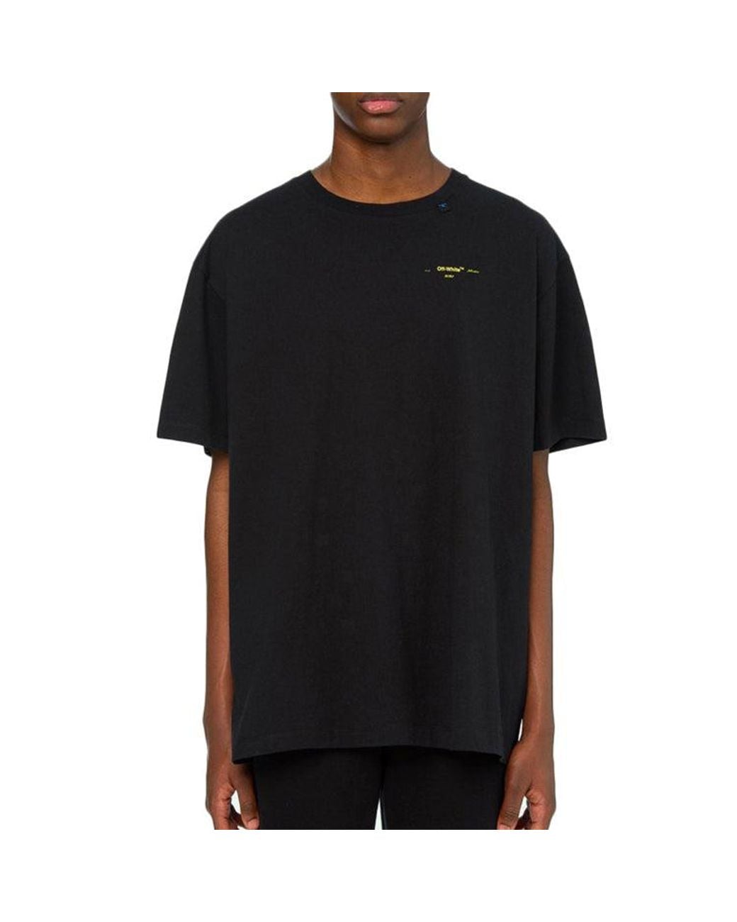 Off-White c/o Virgil Abloh Black Arrows Sketch Short Sleeve Loose Stripe for men