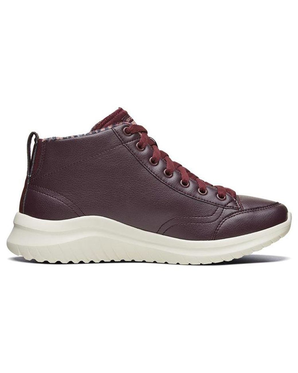 Skechers Brown (Wmns) Ultra Flex 2.0 High-Top Running Shoes-Wine