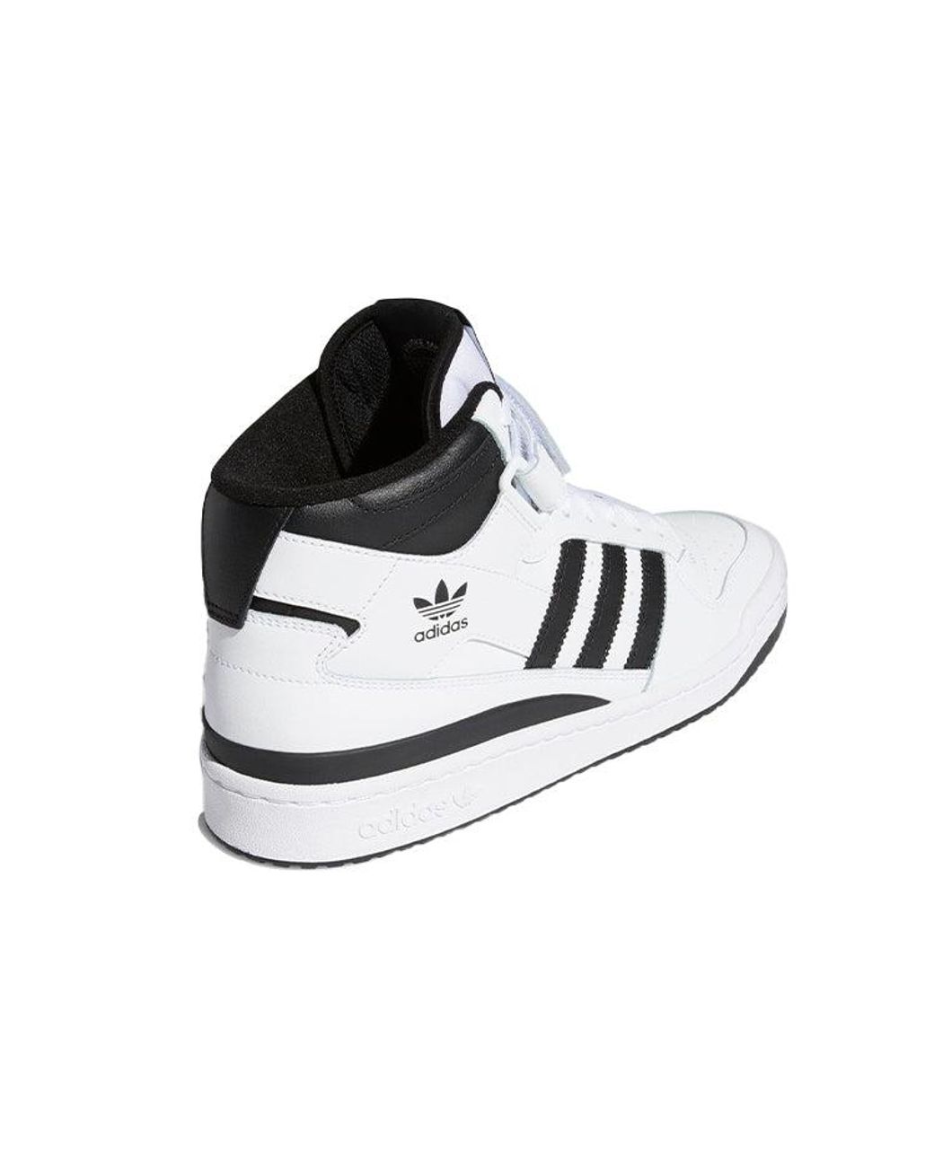 Adidas White Forum Mid Shoes for men