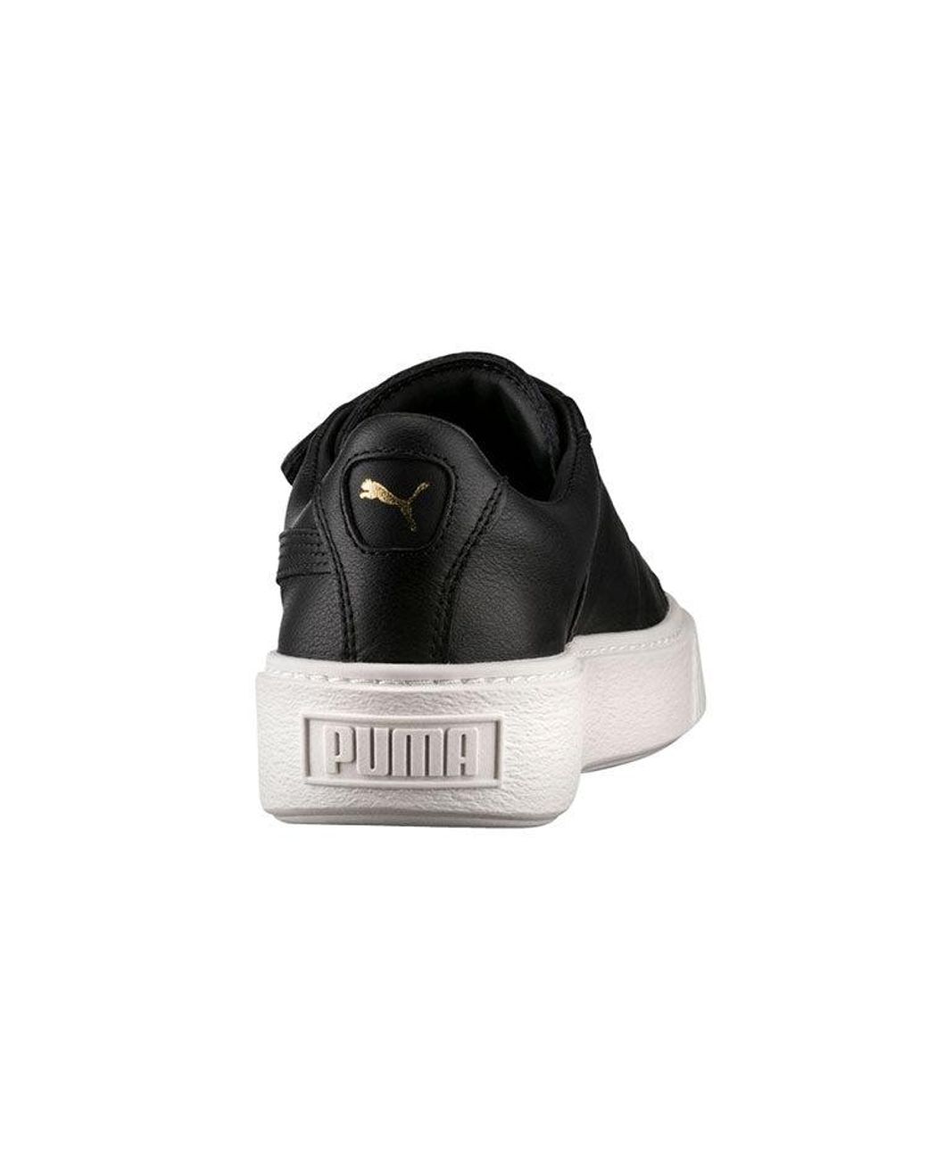 PUMA Black (Wmns) Basket Platform Big Strap
