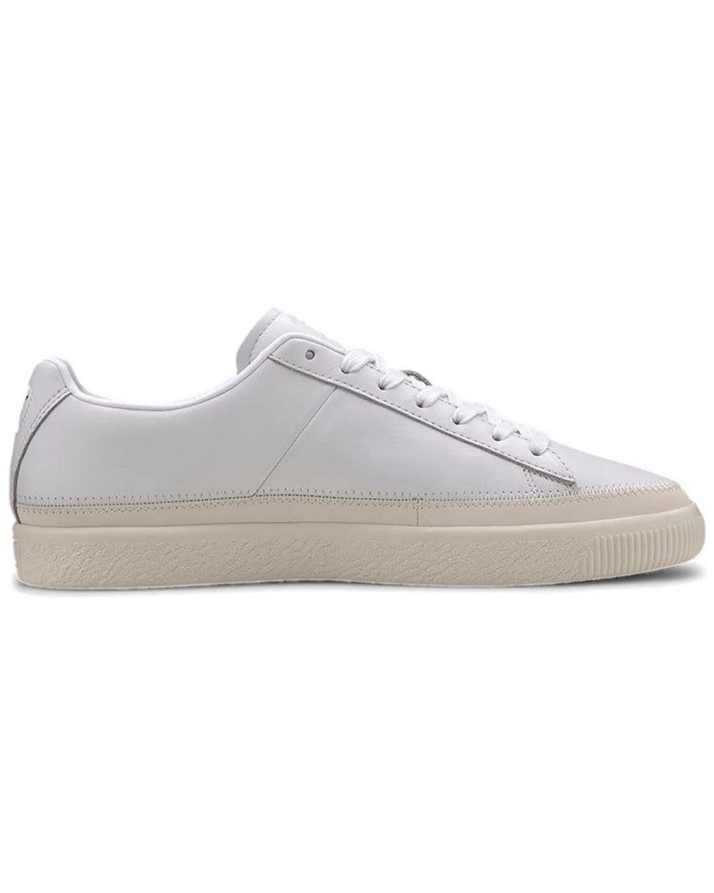 PUMA White Basket Trim Prm Retro Low Tops Casual Skateboarding Shoes for men