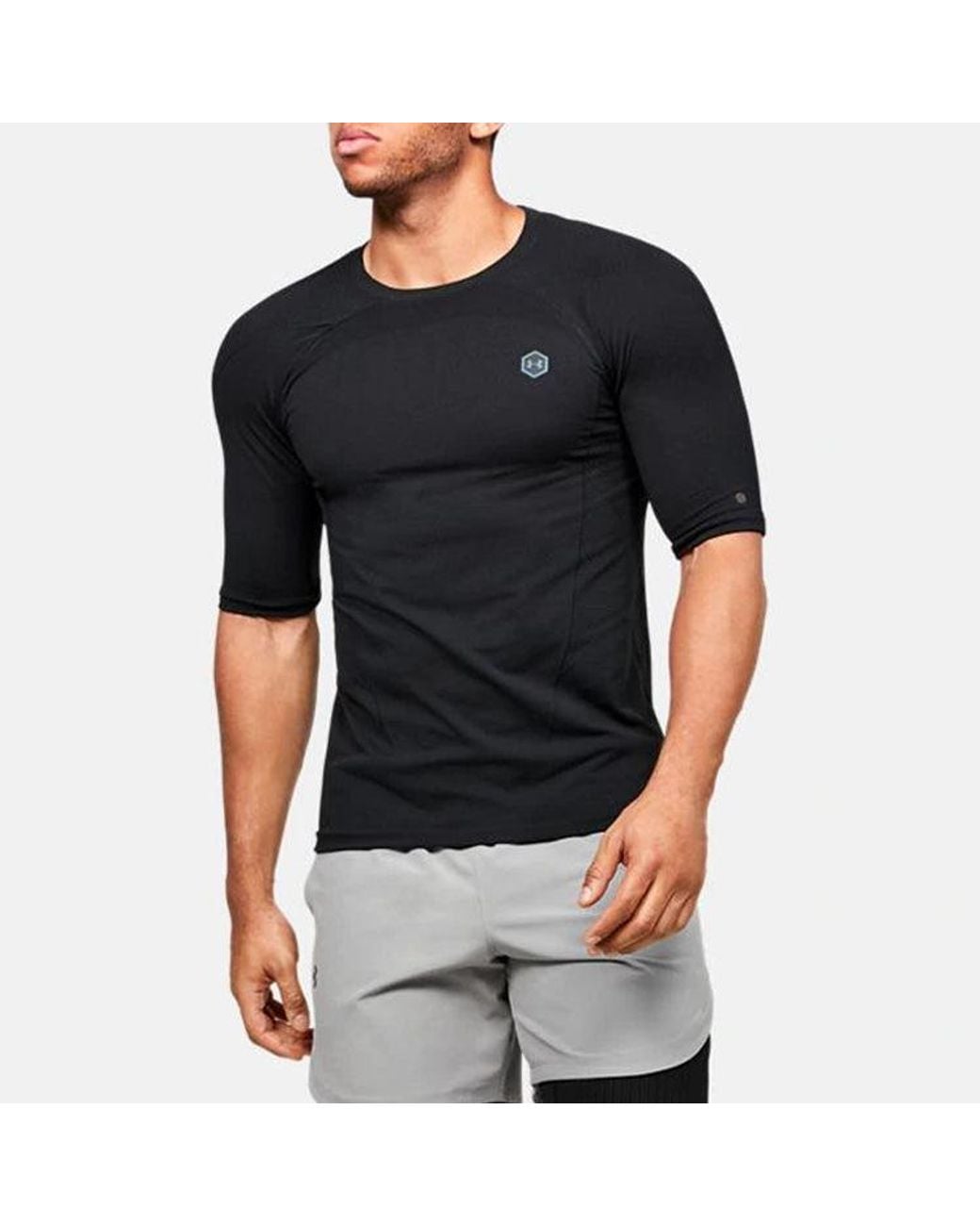 Under Armour Black Rush Seamless Short Sleeve for men