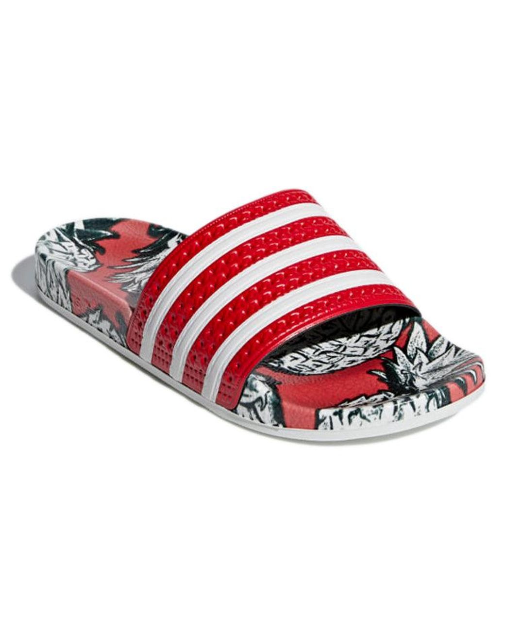 Adidas Red (Wmns) Adilette Slides 'Scarlet'