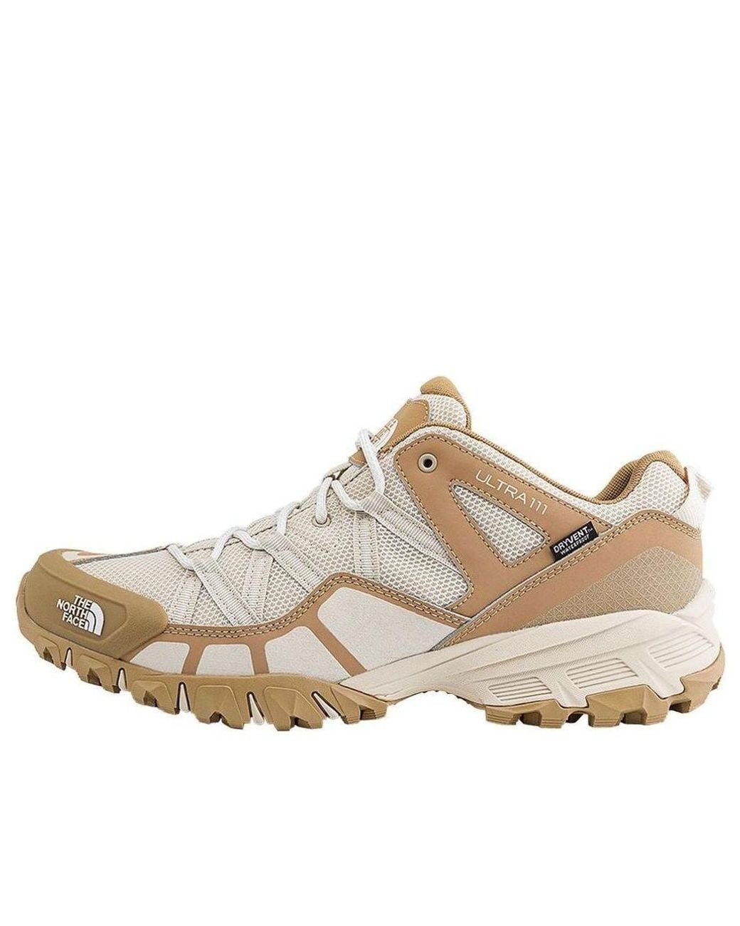 The North Face White Ultra 111 Waterproof Hiking Shoes 'Ultra Sandstone Kelp' for men