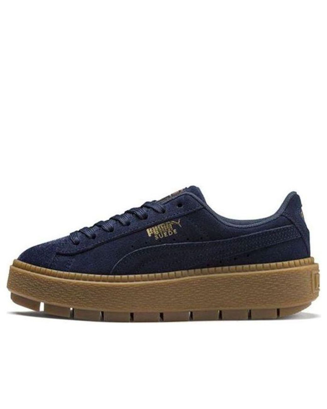 PUMA Blue Suede Platform Trace Velor for men