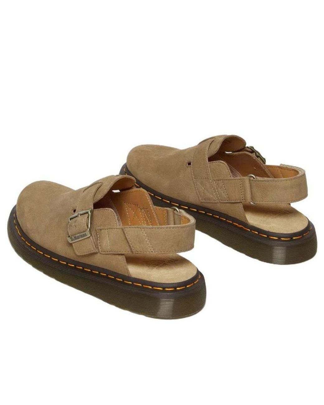 Dr. Martens Brown Jorge Ii Tumbled Nubuck Leather Slingback Mules for men