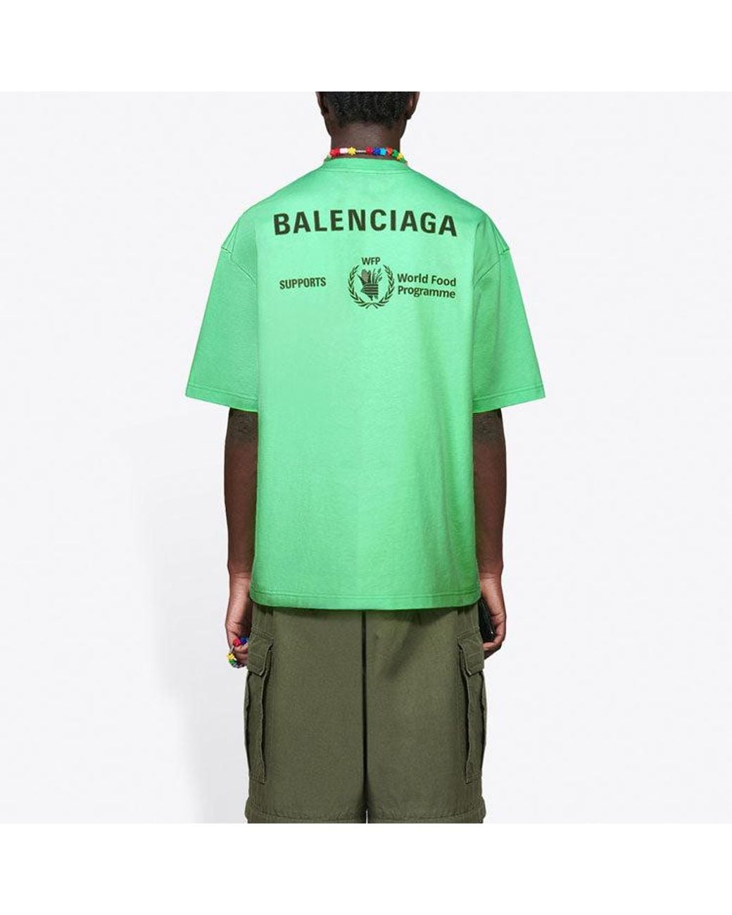 Balenciaga Green X Wfp T-Shirt Medium Fit for men