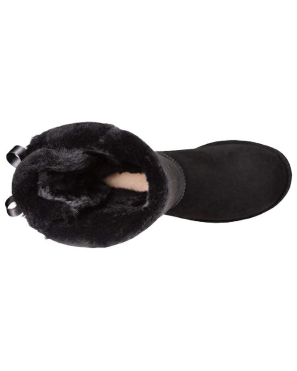 Ugg Black (Wmns) Bailey Bow Tall Ii Boot High Top Fleece Lined