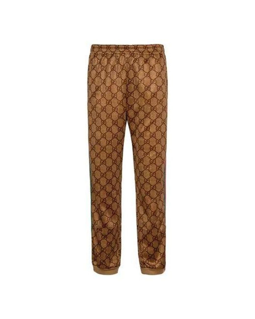 Gucci Brown Gg Technical Jersey Jogging Pant for men