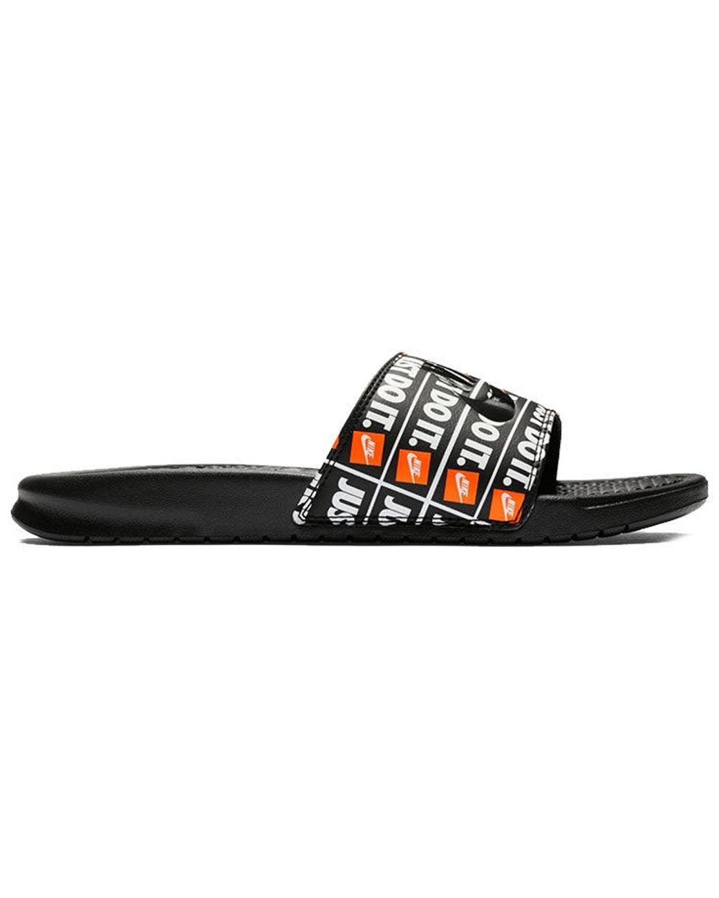 Nike Black Benassi Print 'Just Do It' for men