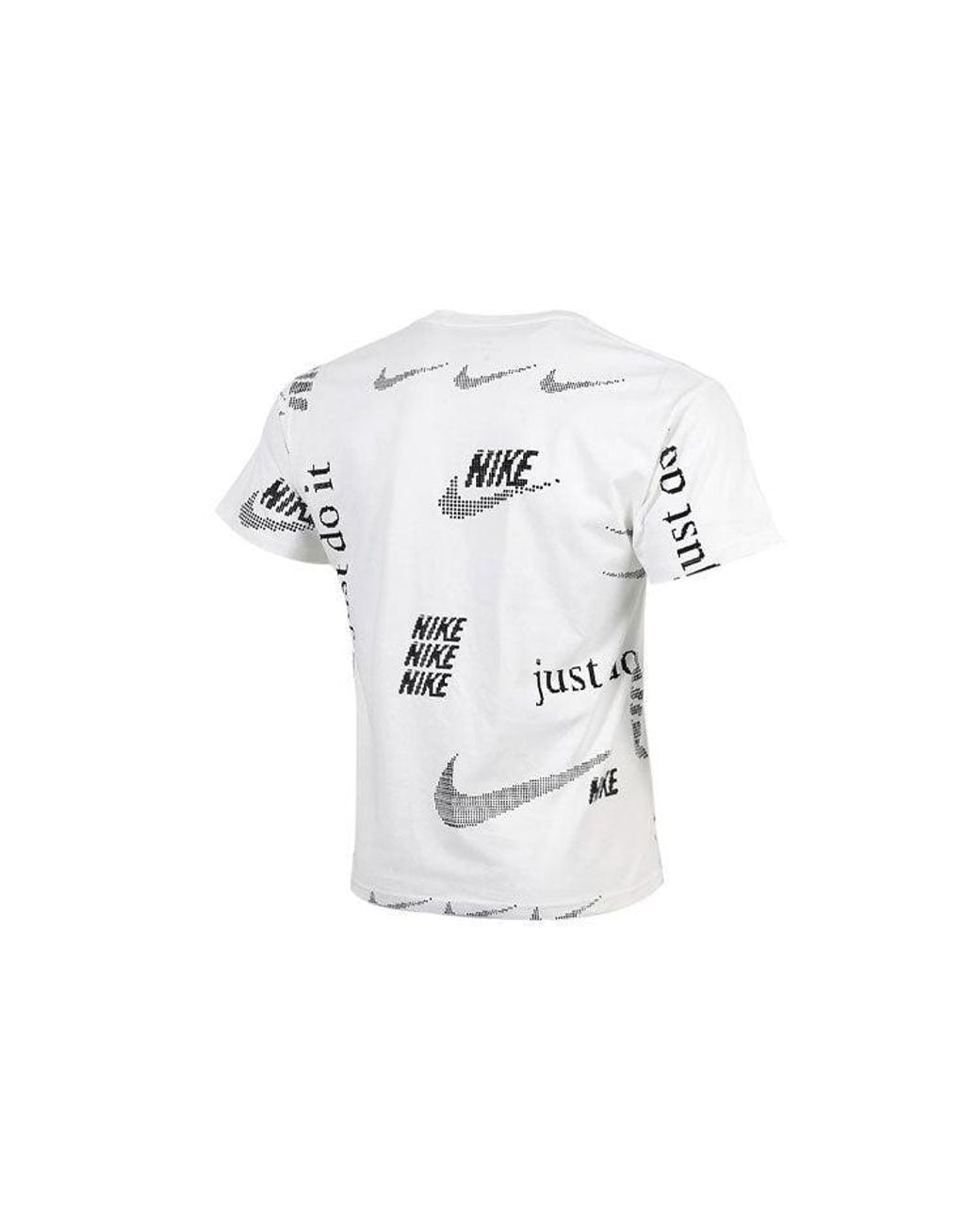 Nike White Sportswear Pattern Short Sleeve 'Just Do It' for men