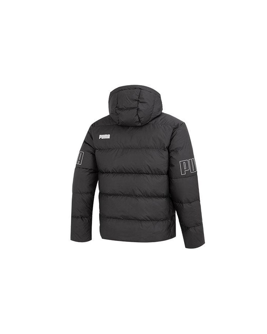 PUMA Black Power Hooded Down Puffer Jacket for men