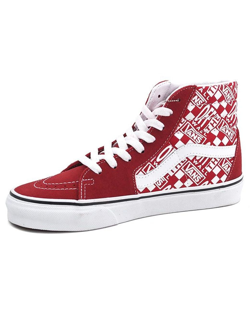 Vans Red Sk8-Hi Off The Wall Shoes for men