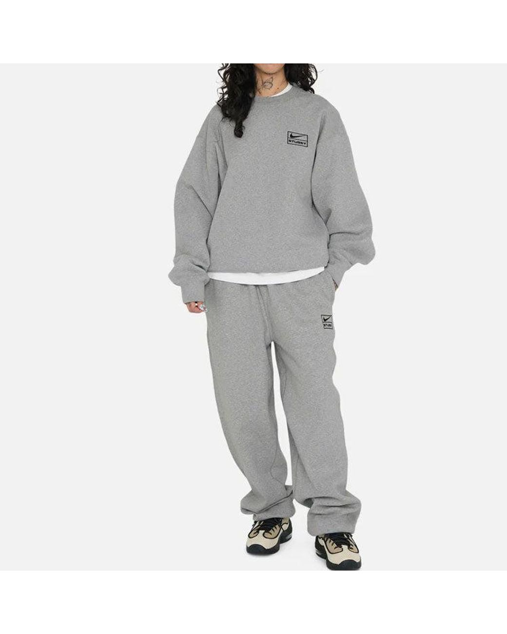 Nike Gray Feece Crew Hoodie X Tuy for men