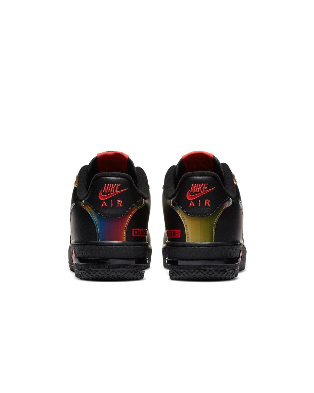 Nike Black Air Force 1 React Iridescent' for men