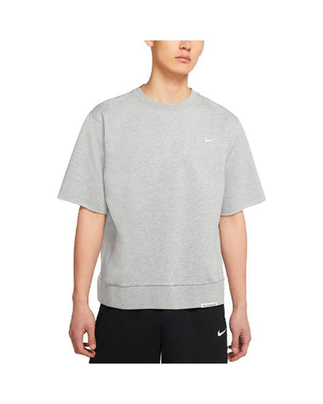Nike Gray Dri-Fit Standard Issue Round Neck Pullover Sports Short Sleeve Dark for men