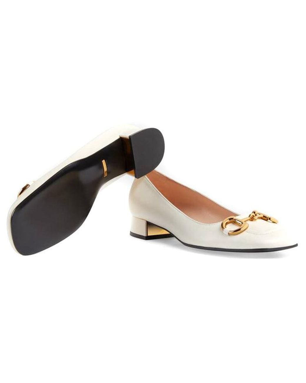 Gucci Natural (Wmns) Ballet Flat With Horsebit Leather'