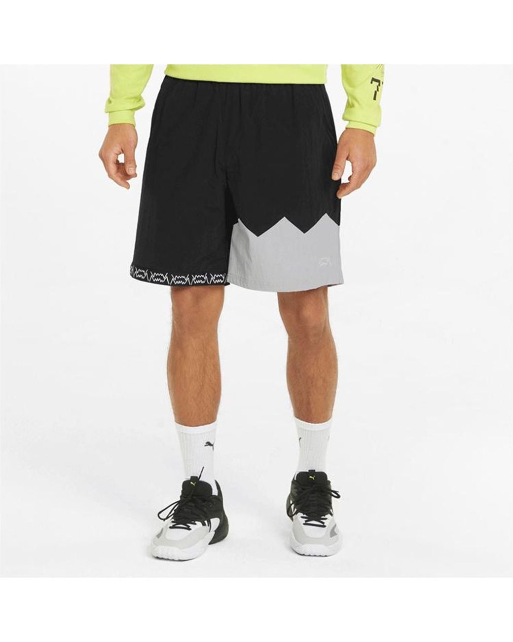 PUMA Black Jaws Woven Basketball Shorts for men