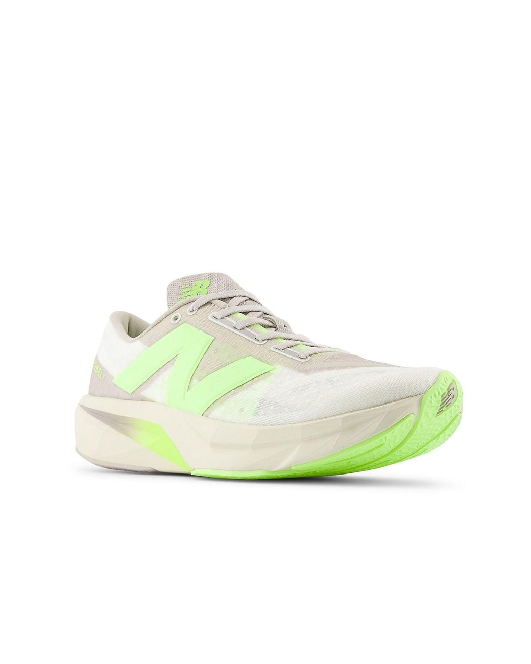 New Balance White Fuelcell Rebel V4 'Moonrock Bleached Lime' for men