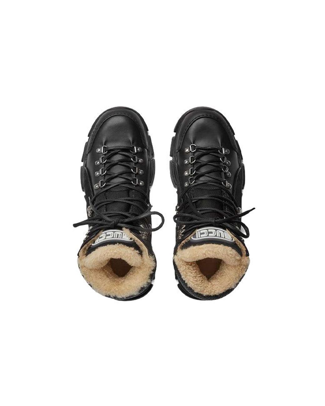 Gucci Black Flashtrek High-Top With Wool for men