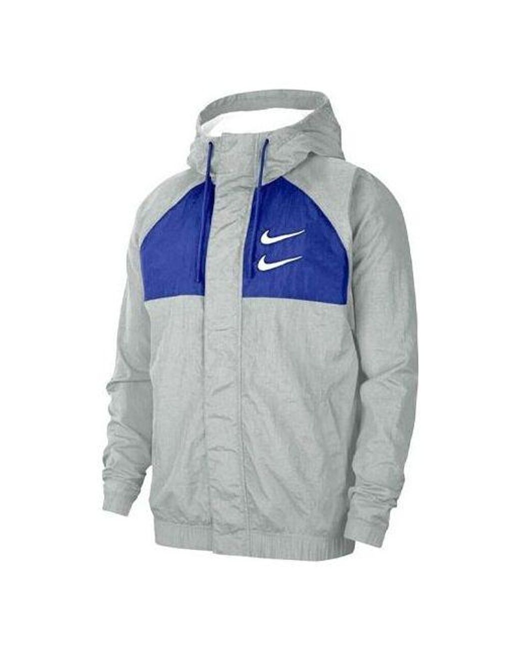grey and blue nike jacket