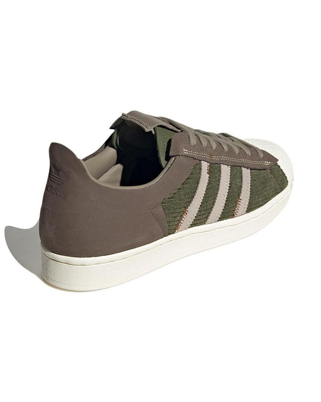 Adidas Brown Superstar Shoes Canvas Gum' for men
