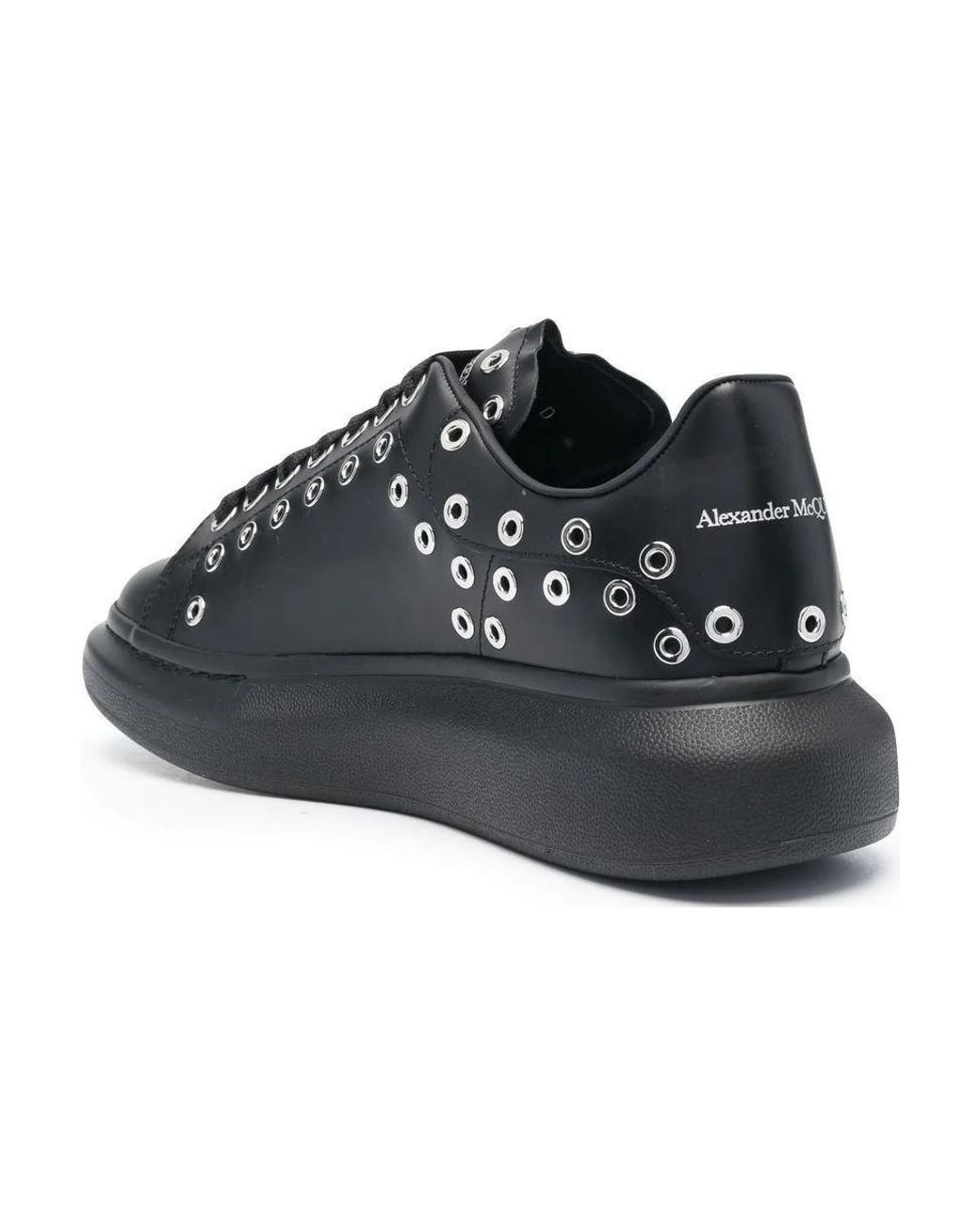 McQueen Black Oversized Sneaker Eyelets' for men