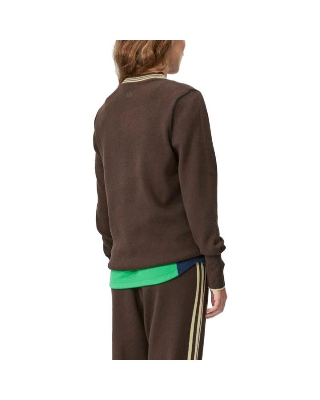 Adidas Black X Wales Bonner Long-Sleeve Knit Sweater 'Dark' for men