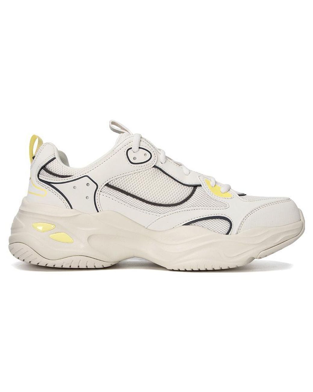 Skechers White Dlites 4.0 'Cream' for men
